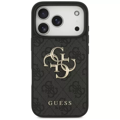 iPhone 17 Pro Max Fekete Guess Hardcase 4G Big Logo (GUHCP17X4GMGGR) t-3666339491512 5 kép