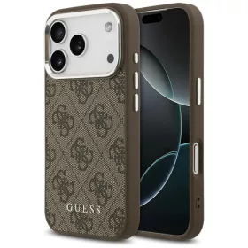   iPhone 17 Pro Max Guess Hardcase 4G Classic Logo MagSafe (GUHMP17XP4GSSMCW) - Barna tok