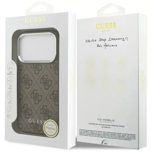 iPhone 17 Pro Max Guess Hardcase 4G Classic Logo MagSafe (GUHMP17XP4GS-3666339518905 7 kép