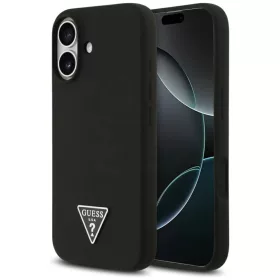   iPhone 17 Fekete Guess - Silicone Triangle Logo MagSafe (GUHMP17SSCTRLMK) tok
