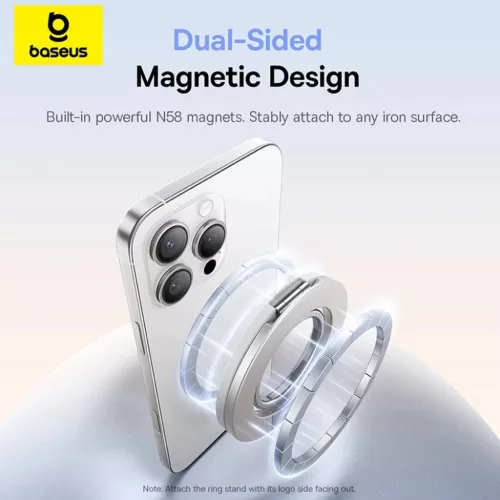 Baseus - Desk Holder MagPro 3 (Z0004803) - Mágneses, Kettős-Gyűrű -6953156212831 3 kép