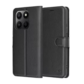 Honor 400 Smart Fekete Techsuit - Leather Folio tok