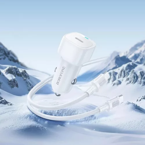 Borofone Autós Töltő Cloud (BZ34A) Type-C kábellel, Egyszeres Type-6941991122361 3 kép