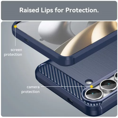 Samsung Galaxy S25 FE Techsuit - Carbon Silicone - Kék tok-5949419336124 2 kép