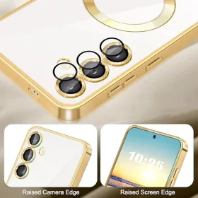 Samsung Galaxy A07 4G Techsuit - Luxury Crystal MagSafe - Gold tok-5949419335684 2 kép