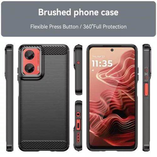 Motorola Moto G06 Fekete Techsuit - Carbon Silicone tok-5949419337176 3 kép