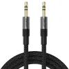 Acefast Audio kábel (J10) - 2x mini Jack 3.5mm, Alumínium + nejlonfonat, 1m - Fekete
