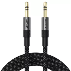   Acefast Audio kábel (J10) - 2x mini Jack 3.5mm, Alumínium + nejlonfonat, 1m - Fekete