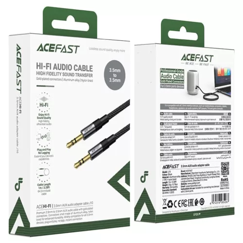 Acefast Audio kábel (J10) - 2x mini Jack 3.5mm, Alumínium + nejlonfo-6974316285267 6 kép