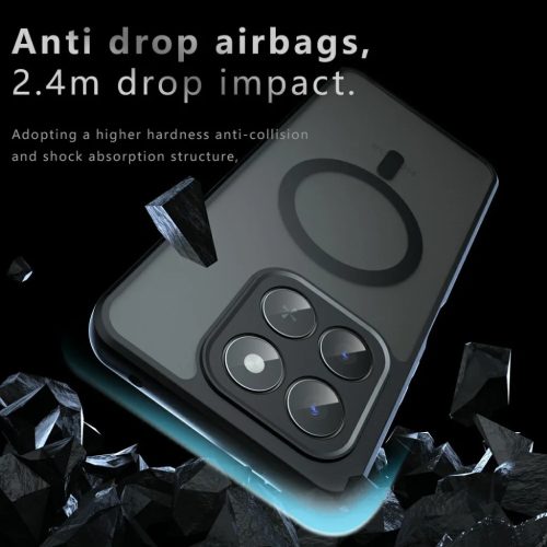 Honor 400 Smart / X7d 4G - Techsuit PureFrost MagSafe - Matt Fekete to-5949419337695 3 kép