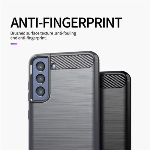  Techsuit - Karbon Szilikon - Samsung Galaxy S21 FE - Fekete tok-5949419041172 4 kép