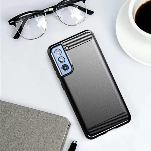  Techsuit - Karbon Szilikon - Samsung Galaxy S21 FE - Fekete tok-5949419041172 5 kép