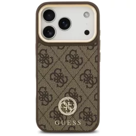  iPhone 17 Pro Barna Guess Hardcase 4G (GUHMP17LP4GRMDEW) tok-3666339529284 2 kép