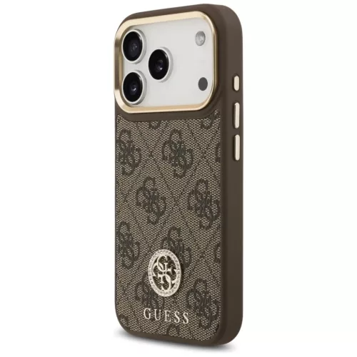  iPhone 17 Pro Barna Guess Hardcase 4G (GUHMP17LP4GRMDEW) tok-3666339529284 4 kép
