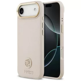   iPhone 17 Air Guess - Grained Strass Logo MagSafe (GUHMP17MPGCRMDEP) - Pink tok