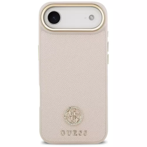 iPhone 17 Air Guess - Grained Strass Logo MagSafe (GUHMP17MPGCRMDEP) --3666339530235 2 kép