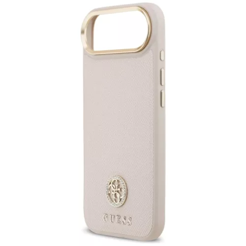 iPhone 17 Air Guess - Grained Strass Logo MagSafe (GUHMP17MPGCRMDEP) --3666339530235 3 kép