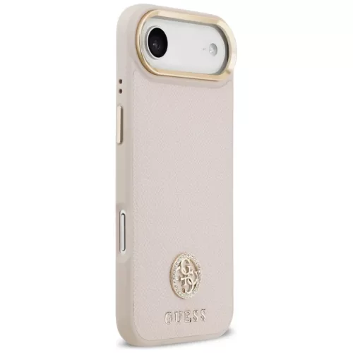 iPhone 17 Air Guess - Grained Strass Logo MagSafe (GUHMP17MPGCRMDEP) --3666339530235 4 kép