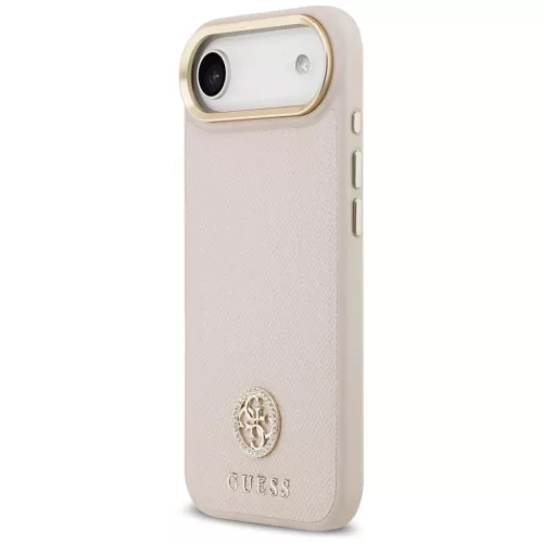 iPhone 17 Air Guess - Grained Strass Logo MagSafe (GUHMP17MPGCRMDEP) --3666339530235 6 kép