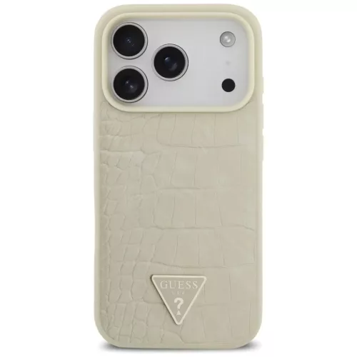 iPhone 17 Pro Guess - Croco Triangle Logo MagSafe (GUHMP17LPCRTHCD) - -3666339552527 3 kép