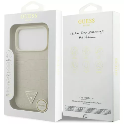 iPhone 17 Pro Guess - Croco Triangle Logo MagSafe (GUHMP17LPCRTHCD) - -3666339552527 7 kép