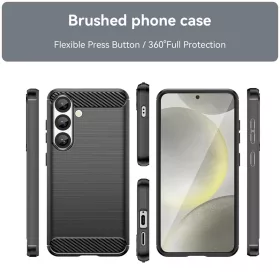 Samsung Galaxy S26 Fekete Techsuit Carbon Silicone tok-5949419338968 2 kép