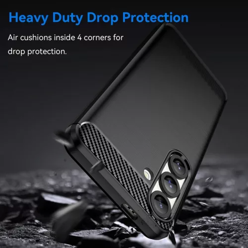 Samsung Galaxy S26 Fekete Techsuit Carbon Silicone tok-5949419338968 6 kép