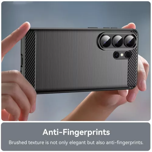 Samsung Galaxy S26 Ultra Fekete Techsuit Carbon Silicone tok-5949419338951 3 kép