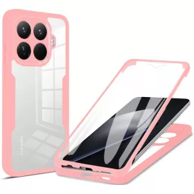   Xiaomi 15T Pro Techsuit - ColorVerse 360 Sorozat + Képernyővédő - Pink tok