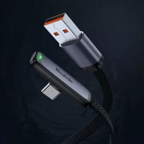 Mcdodo USB-C to USB-A 90 fokos kialakítás, 100W, LED kijelző, 1.2m -6921002633406 4 kép