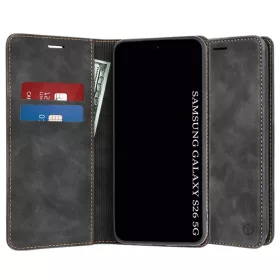   Techsuit - Confy Cover - Samsung Galaxy S26 - Fekete fliptok tok