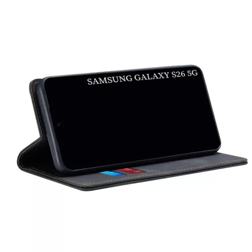 Techsuit - Confy Cover - Samsung Galaxy S26 - Fekete fliptok tok-5949419343474 2 kép