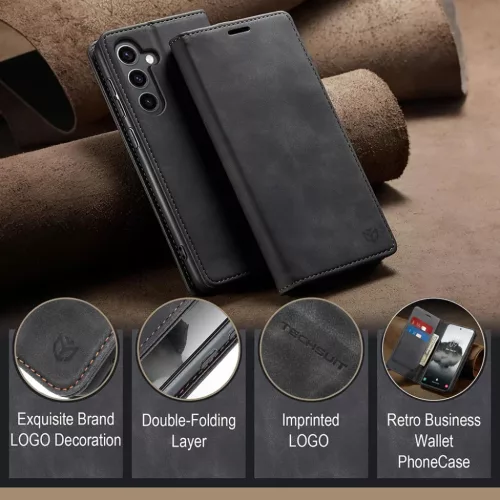 Techsuit - Confy Cover - Samsung Galaxy S26 - Fekete fliptok tok-5949419343474 5 kép
