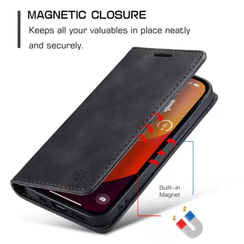 Techsuit - Confy Cover - Samsung Galaxy S26 - Fekete fliptok tok-5949419343474 6 kép