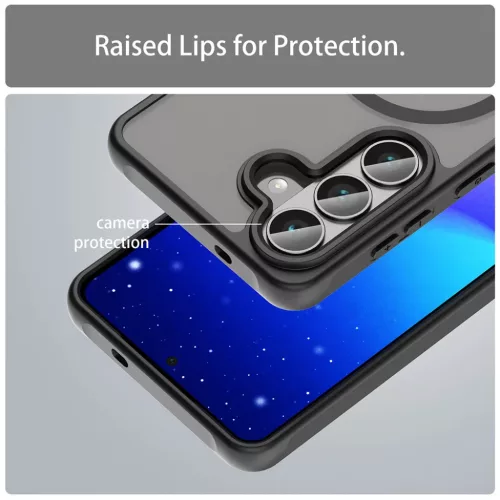 Samsung Galaxy S26 Fekete Techsuit HaloFrost II MagSafe tok-5949419342033 6 kép