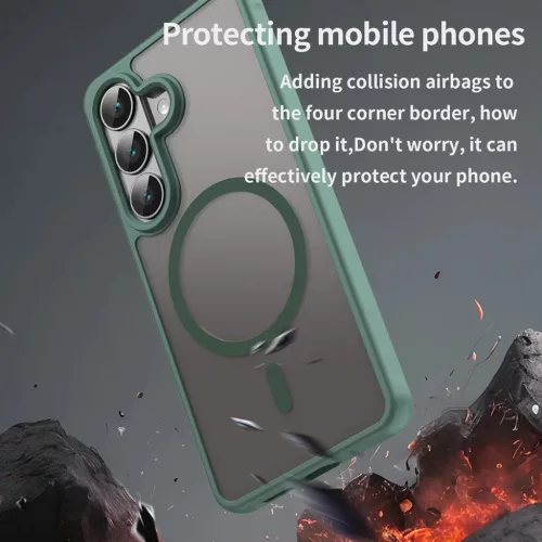 Samsung Galaxy S26 Techsuit - HaloFrost II MagSafe - Zöld tok-5949419342019 4 kép
