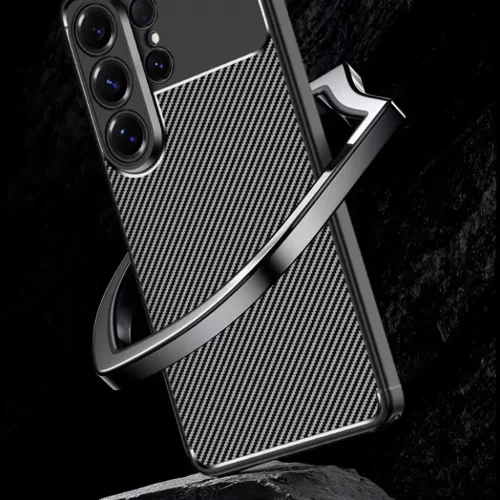 Samsung Galaxy S26 Ultra Fekete Techsuit CarbonFiber tok-5949419341234 6 kép