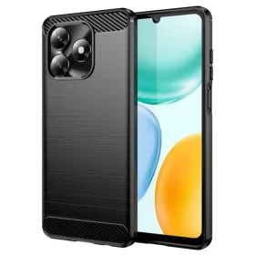 Honor X5c Plus Techsuit - Carbon Silicone fekete tok