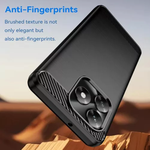 Honor X5c Plus Techsuit - Carbon Silicone fekete tok-5949419344884 3 kép
