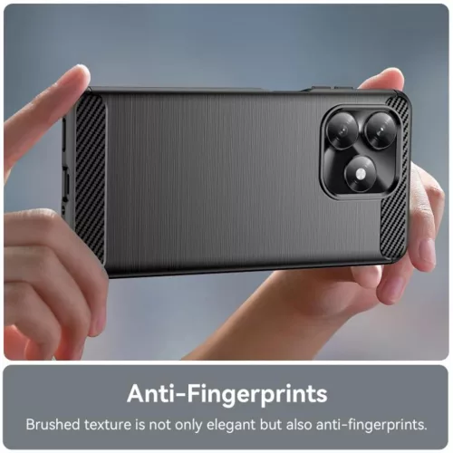 Honor X5c Plus Techsuit - Carbon Silicone fekete tok-5949419344884 5 kép