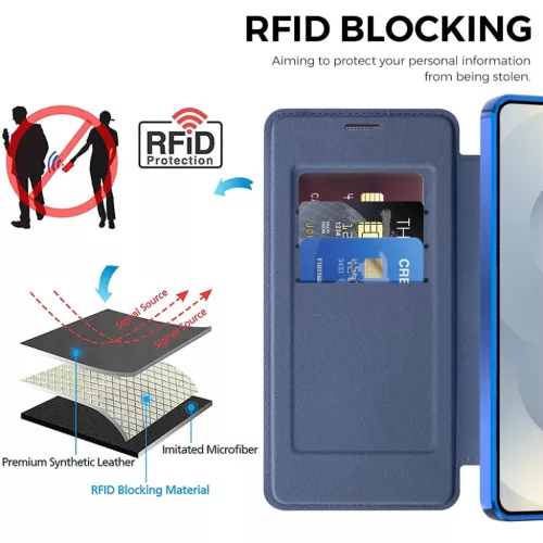  Samsung Galaxy S26 Kék Techsuit SmartMag Fliptok-5949419345973 5 kép