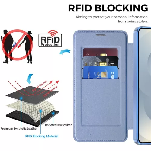  Samsung Galaxy S26 Világoskék Techsuit SmartMag Fliptok-5949419345966 8 kép