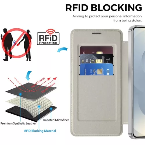 Samsung Galaxy S26 Szürke Techsuit SmartMag fliptok-5949419345959 4 kép