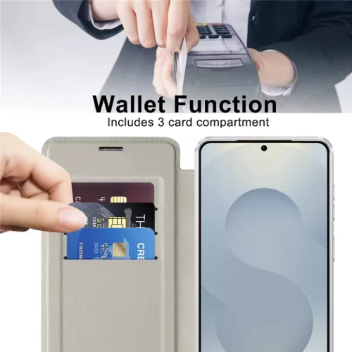  Samsung Galaxy S26 Szürke Techsuit SmartMag fliptok-5949419345959 5 kép