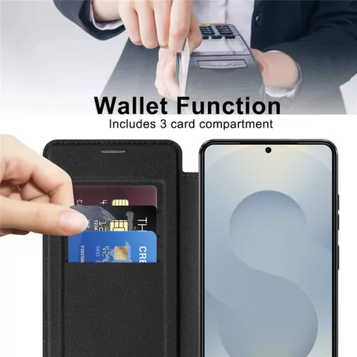  Samsung Galaxy S26 Ultra Fekete Techsuit SmartMag fliptok-5949419345935 3 kép