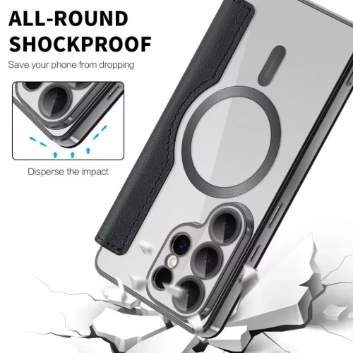 Samsung Galaxy S26 Ultra Fekete Techsuit SmartMag fliptok-5949419345935 4 kép