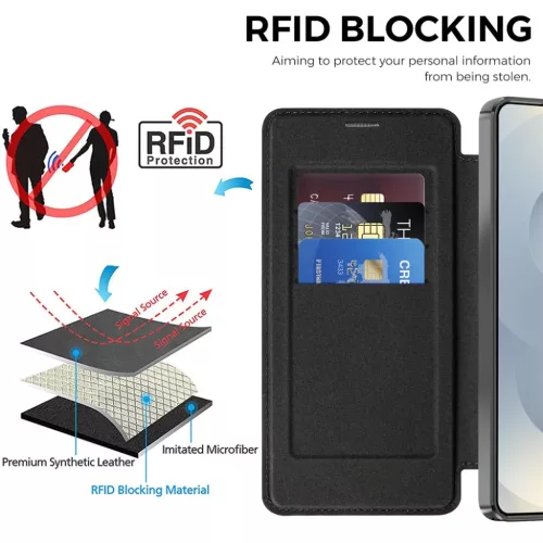  Samsung Galaxy S26 Ultra Fekete Techsuit SmartMag fliptok-5949419345935 6 kép