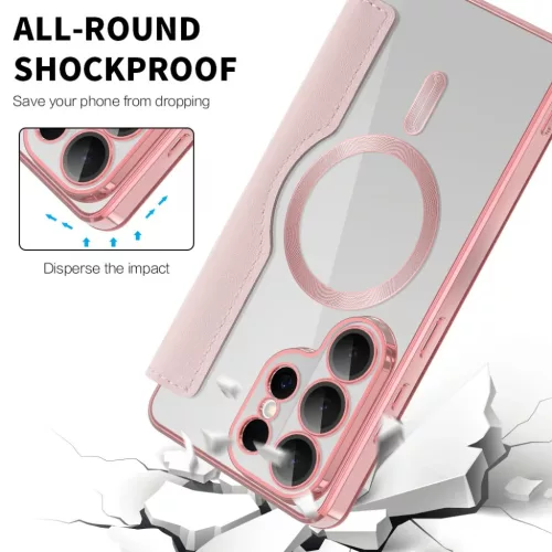 Samsung Galaxy S26 Ultra Pink Techsuit SmartMag Fliptok-5949419345928 3 kép