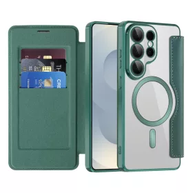  Samsung Galaxy S26 Ultra Zöld Techsuit SmartMag Fliptok