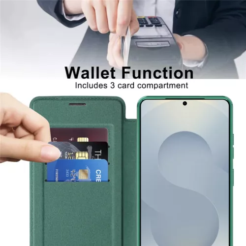  Samsung Galaxy S26 Ultra Zöld Techsuit SmartMag Fliptok-5949419345904 6 kép